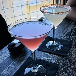 two cocktails