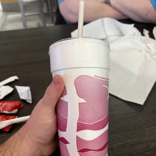Raspberry milkshake