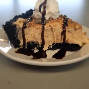 We have pie on hand and sometimes get real creative this is our Schatzi's Oreo Cream Pie