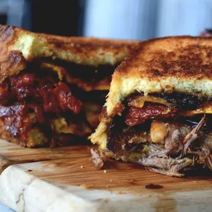 Smoked brisket grilled cheese