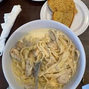Chicken Fettucini Alfredo with Grilled Chicken
