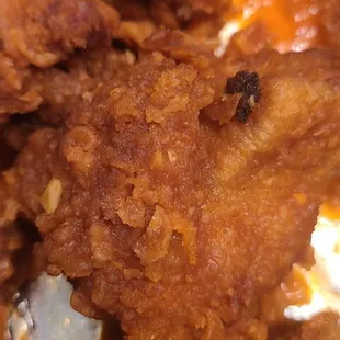 Unknown dark spots with bad tasting wings.