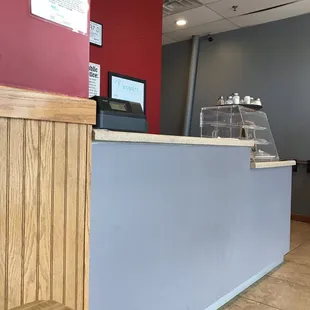 the front desk of a restaurant