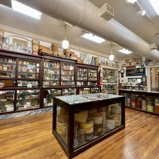 a display of various items