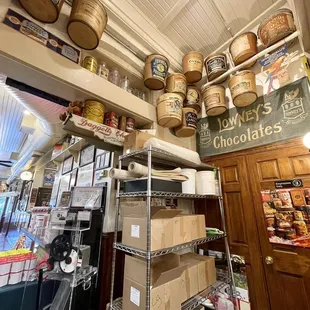 shelves of confections