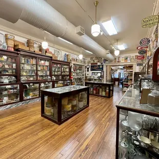 a wide view of the store