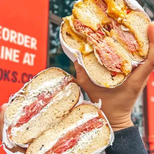 IG: @sherryeatworld Lox sandwich, breakfast sandwich