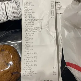 Didn't get any of the sandwiches on this ticket!