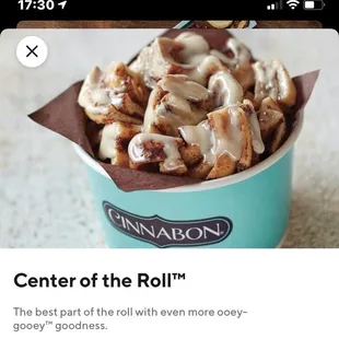 Menu discriptuon of food