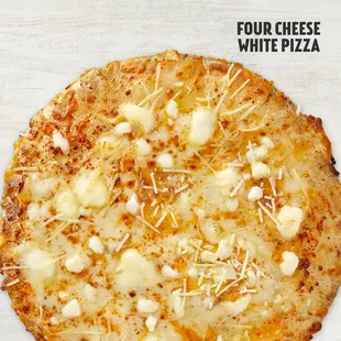 four cheese white pizza