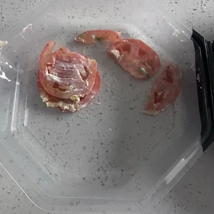 Tomatoes that I requested to be taken off.