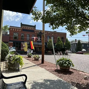 Front of the store, just steps away from the Sausage Hause