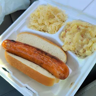 Bahama Mama Platter (potato salad &amp;kraut)