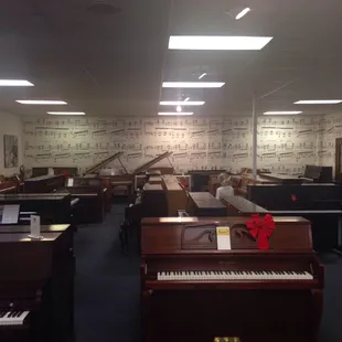 2nd floor...pianos as far as you can see
