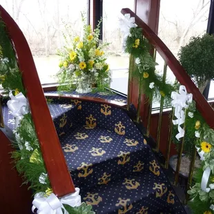 wedding on the Princess at Captains Quarters on the river