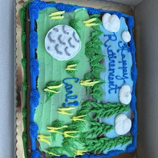 Golf course (?) cake