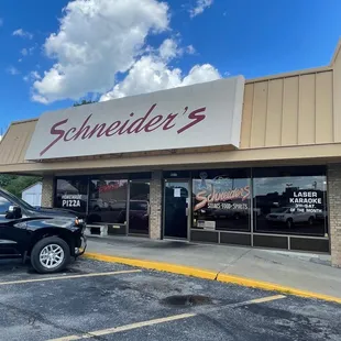 the front of the restaurant