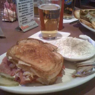 Reuben and cole slaw