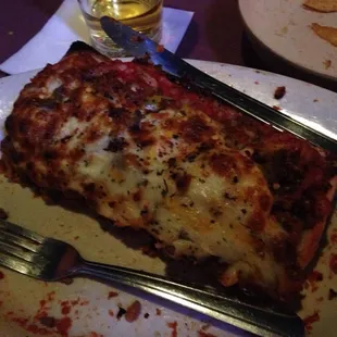 This is 1/2 of a Stromboli remaining!