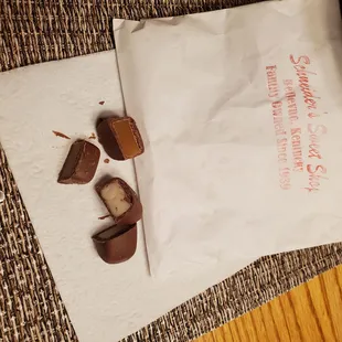 Caramel and Vanilla Flavor Candies from Schneider's Sweet Shop in Kentucky.   7-24-2023