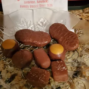 I was given 2 of each Milk Chocolates from Schneider's Sweet Shop in KY.  A surprise gift from my niece while she was on vacation. 7-24-2023