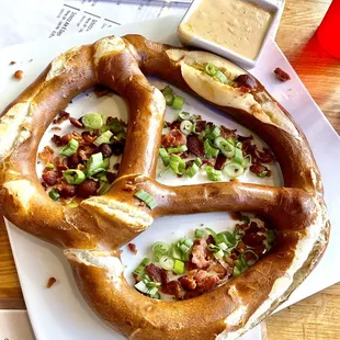 The famous pretzel with cheese on the side