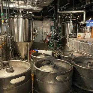 The brewing area and equipment