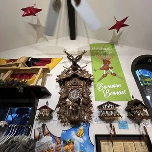 Wooden cuckoo clocks for sale