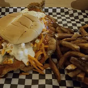 Buffaloin with Old Bay &amp; vinegar fries