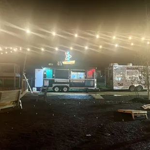 a food truck parked in a parking lot