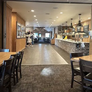 the dining area of a restaurant