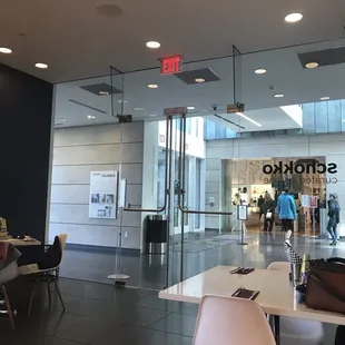 the entrance to the restaurant