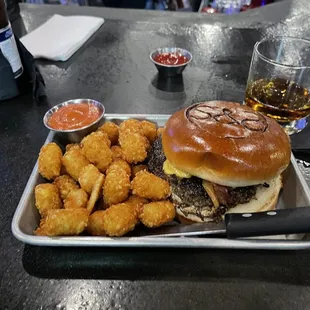 The Hangover Burger with Tots