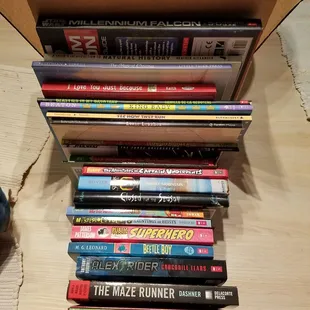 Filled this box and got 25 books for $24.99!  What a deal!
