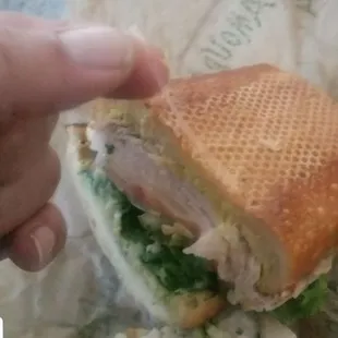 Plastic in sandwich