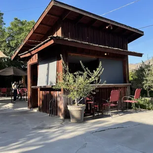 Little service hut on the back patio
