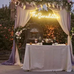 Venue; set up; special touch