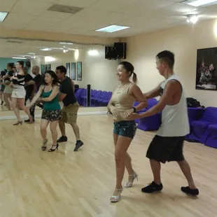 All smiles... SOS students putting in some work!