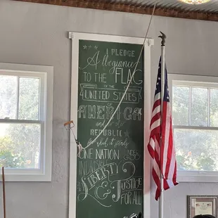 a chalkboard with a menu written on it