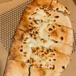 Large Calzone with mushroom and broccoli