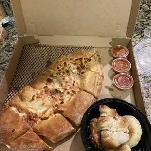 Lasagna Calzone and Dough Knots