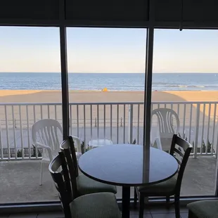 sunrise from bed, view from the room (332)