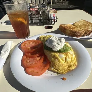 Spinach and Mushroom Omelette