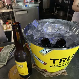 Schooners are always cold and bottles stay fresh. Food is great could never go wrong. TouchTunes is on point just play your own sh.*..