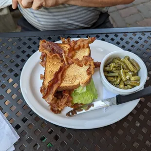 BLT with a side of green beans