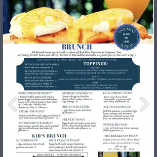 the menu on the app
