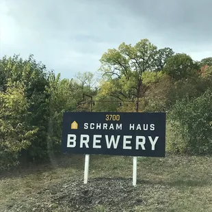 Stop and turn here at this sign.