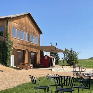 The bad of the building, lake view seating