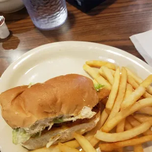 Fried chicken sandwich.