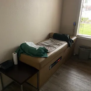 Massage table. 15 min of this after my session was amazing.